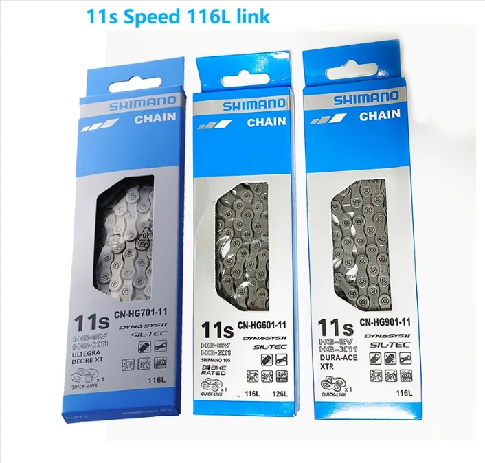 Велосипедная цепь Shimano 11 скоростей HG601 HG901 HG701 велосипедная В детали и для дорожного велосипеда 116 звеньев аксессуары