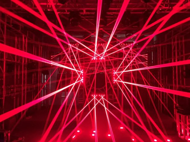 6 Heads Laser Beam Moving Head Beam Rgb 3in1 Strobe Light Led Disco