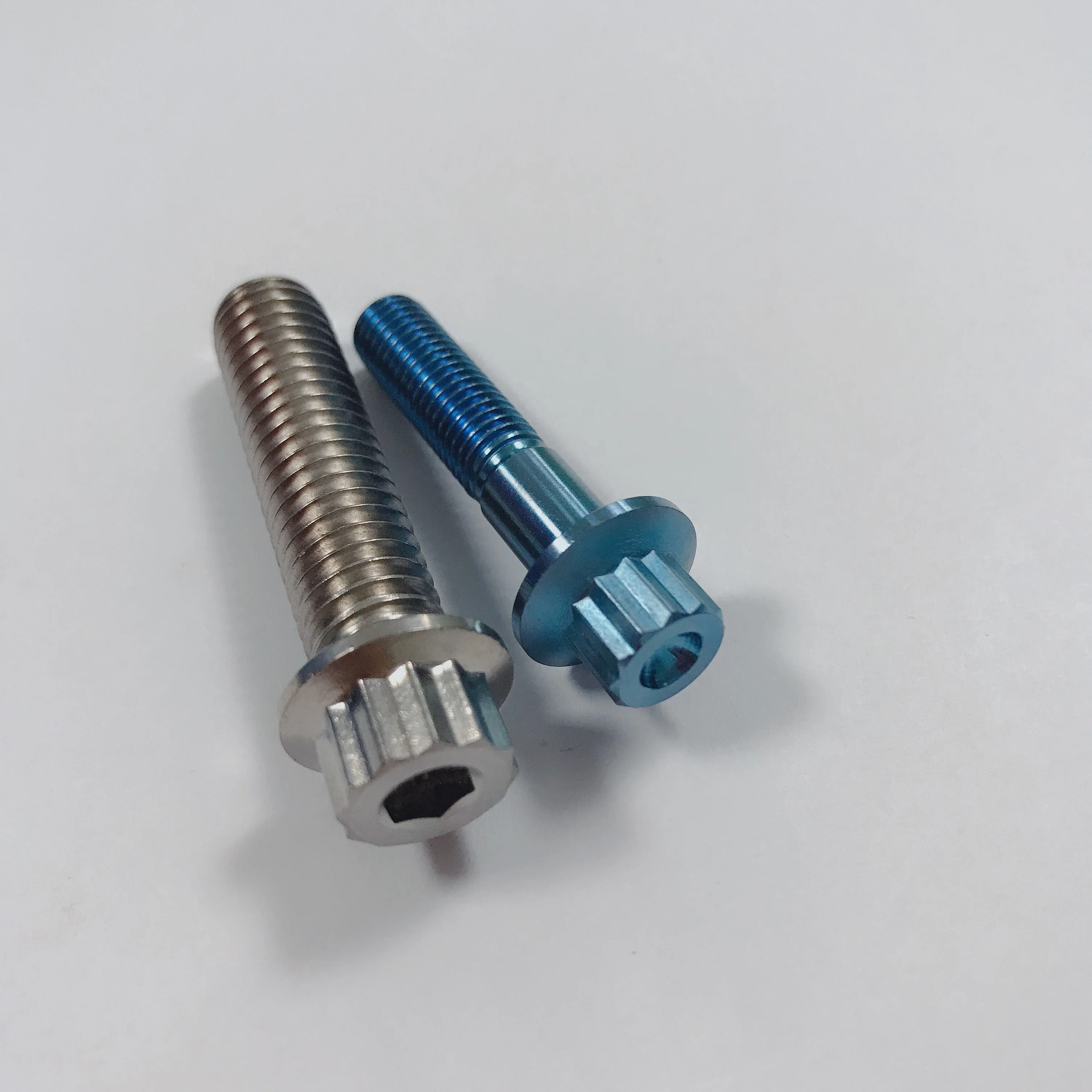 M7x32 12 Point Flange Head Titanium Bolt in Gold