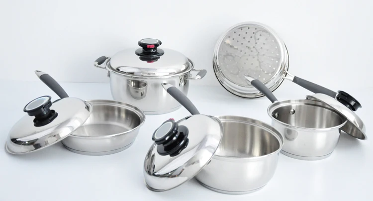 Kitchenware Greaseless Waterless Stainless Steel Cookware Set Impact Copper  Bottom - China Cookware and Kitchenware price