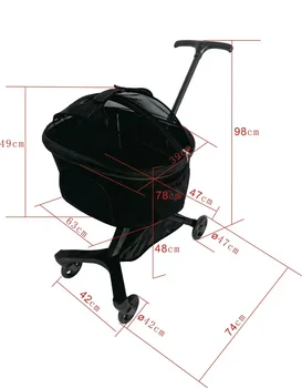 one hand folding stroller for medium dog or cat 2-in-1 pet stroller Luxury high quality pet carts