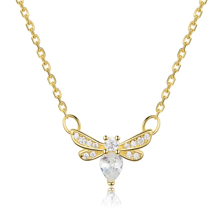 Ladies Jewelry Bee Pendant Necklace 