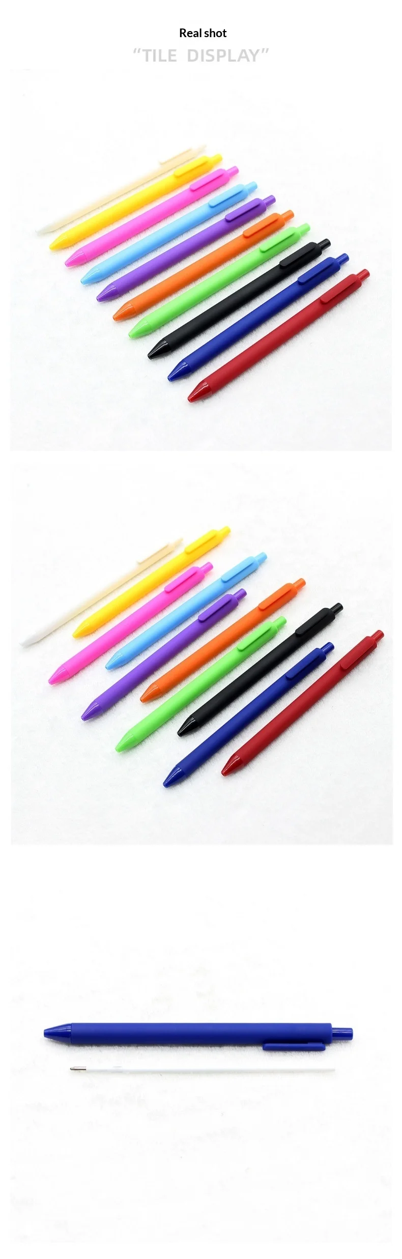 Gel Pen With Macaron Design And Retractable Mechanism Black Ink_voghion.com