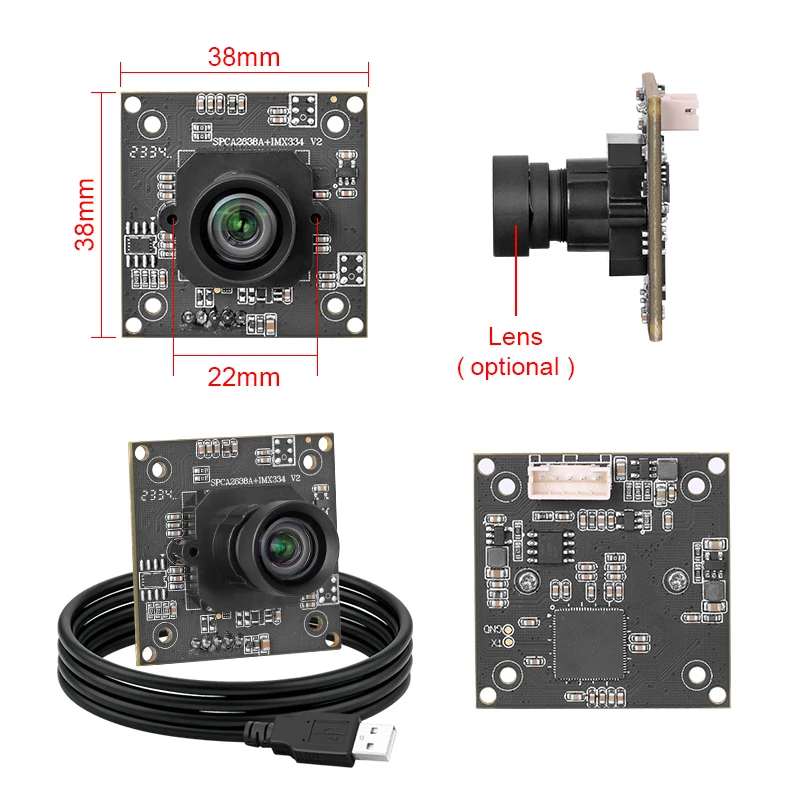 IMX334 8MP USB Camera Module 4K CMOS 3840*2160 30fps for Industrial Machine Vision factory