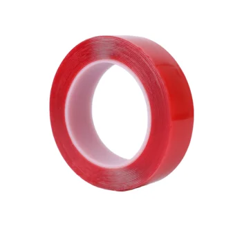 Adhesive heavy acrylic foam double-sided tape with red film tape