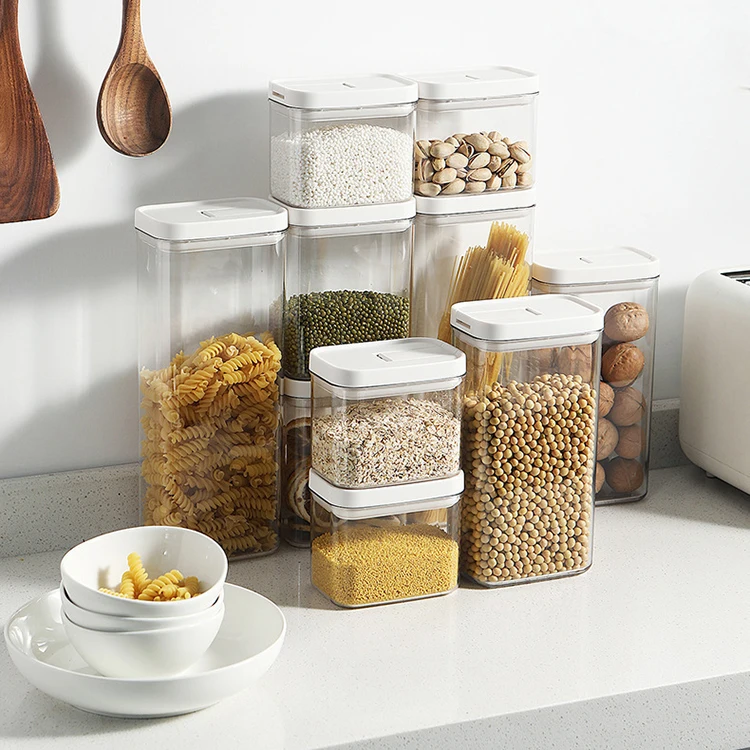 1800ML Plastic Dry Food Storage Containers Set with Lid