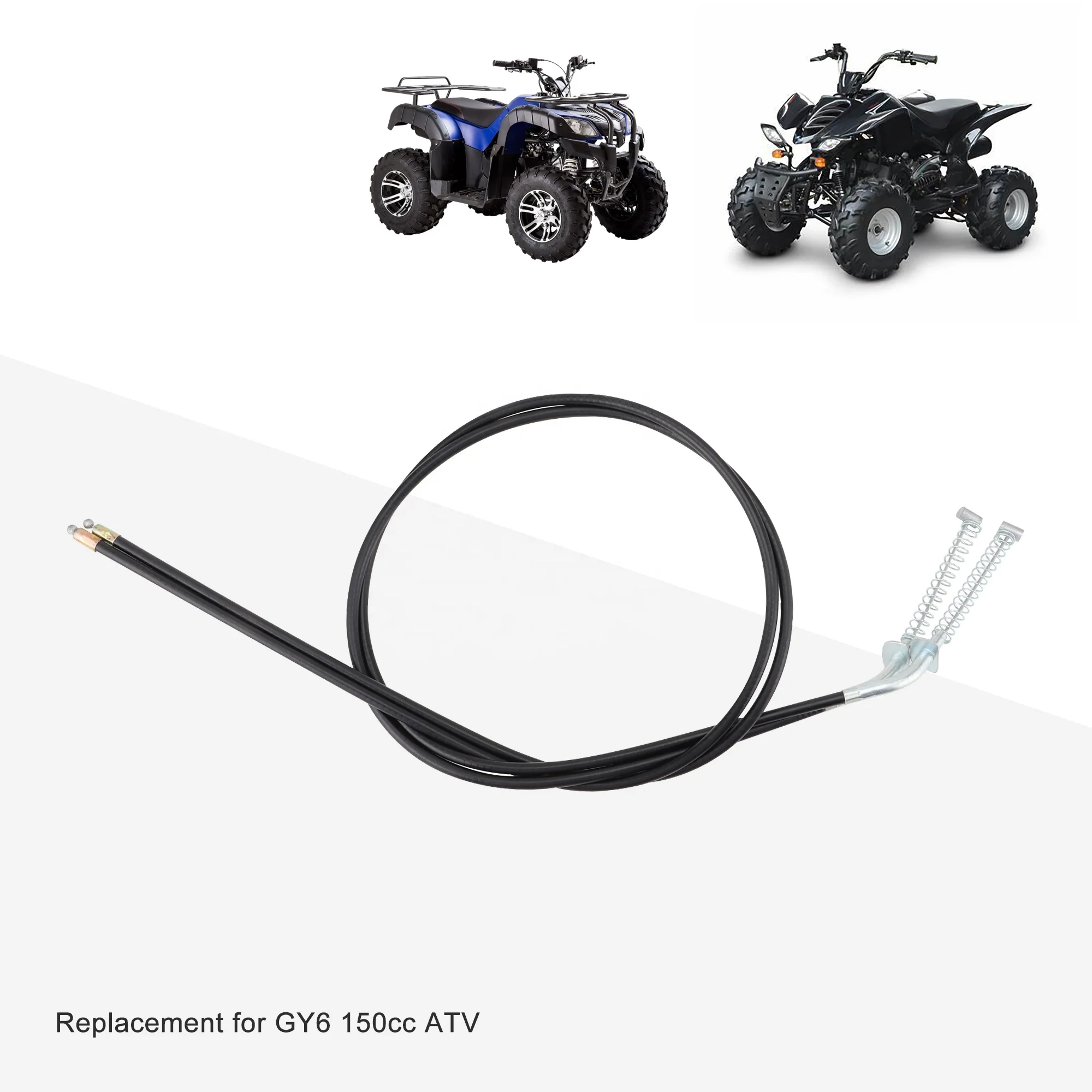 GOOFIT 2pcs/set GY6 150cc Motorcycle Front Brake Cable Replacement for 200cc 250cc YFA1 Moto-4 YMF80 Water-ccoled ATV Scooter