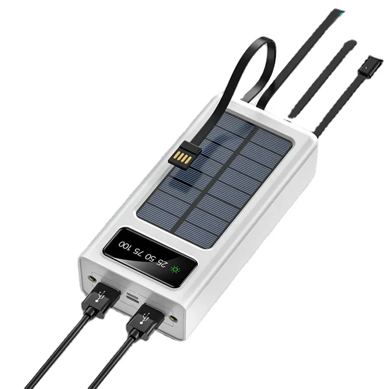 30000mah Solar Power Bank Fast Charging Portable Battery