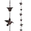 Hummingbird rain chain
