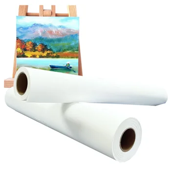 COLORFAN high quality waterproof printing polycotton art canvas roll  fabric for acrylic