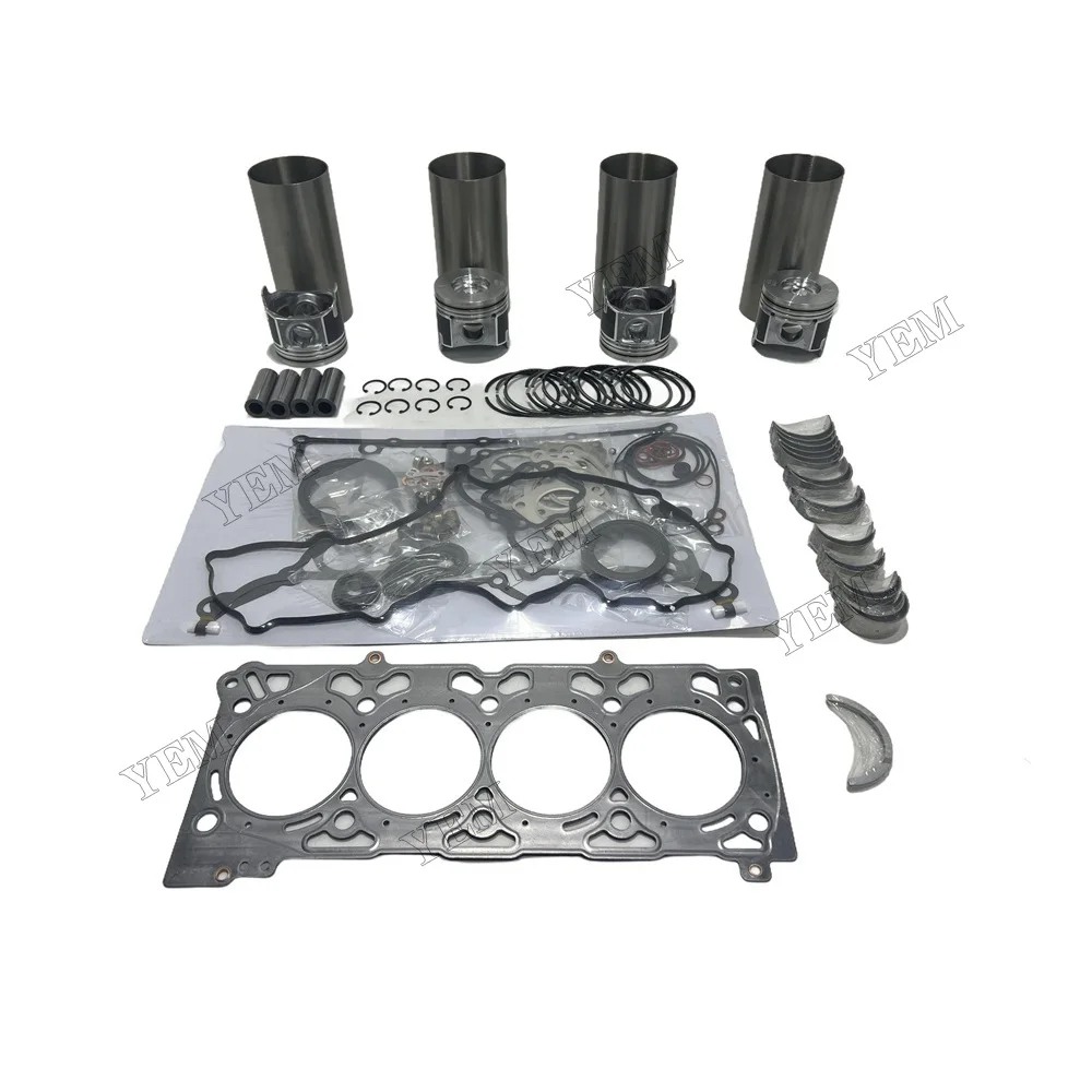 V2607 Engine Overhaul Rebuild Kit for Kubota V2607T V2607-DI V2607 Engine Piston Round Combustion Chamber 45.5mm