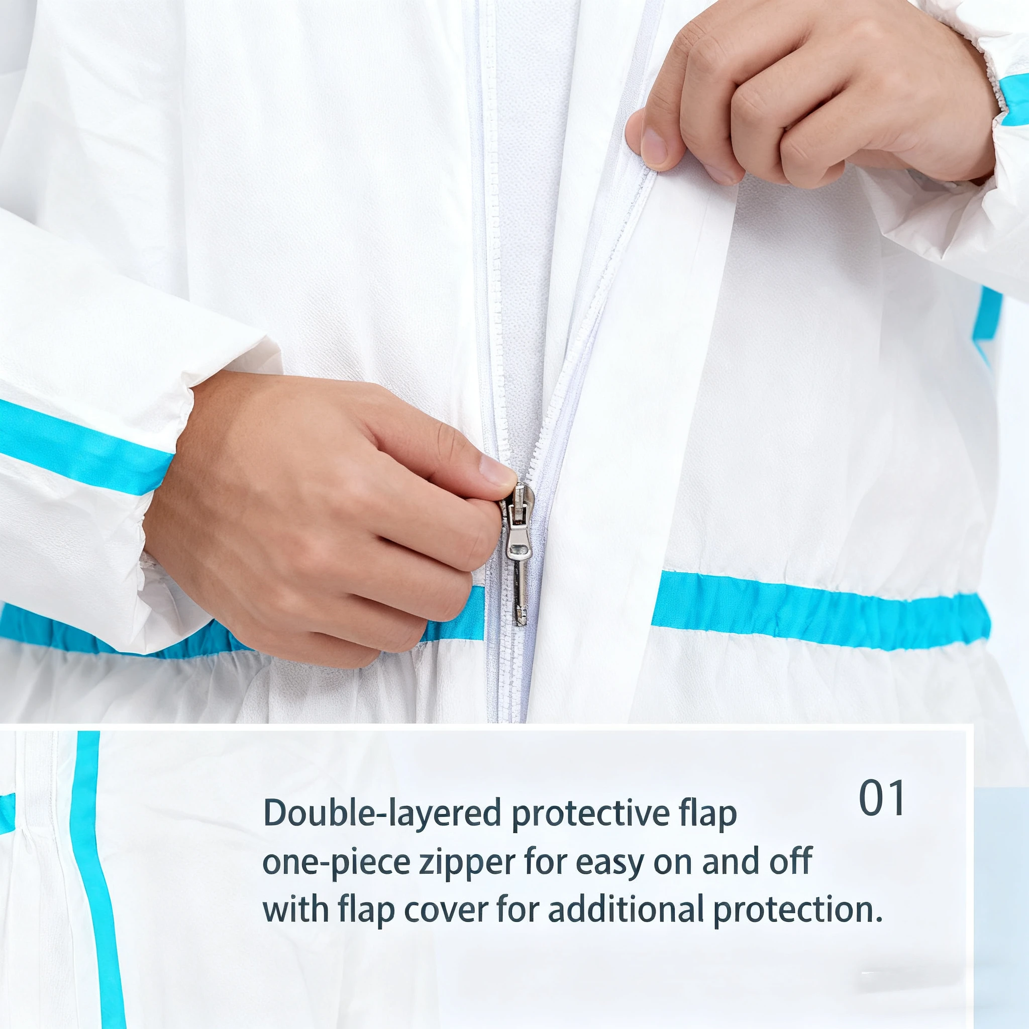 Microporous Disposable Protective Coverall with Hood and Boot Chemical Medical Coveralls for Adults Protective Medical Gown