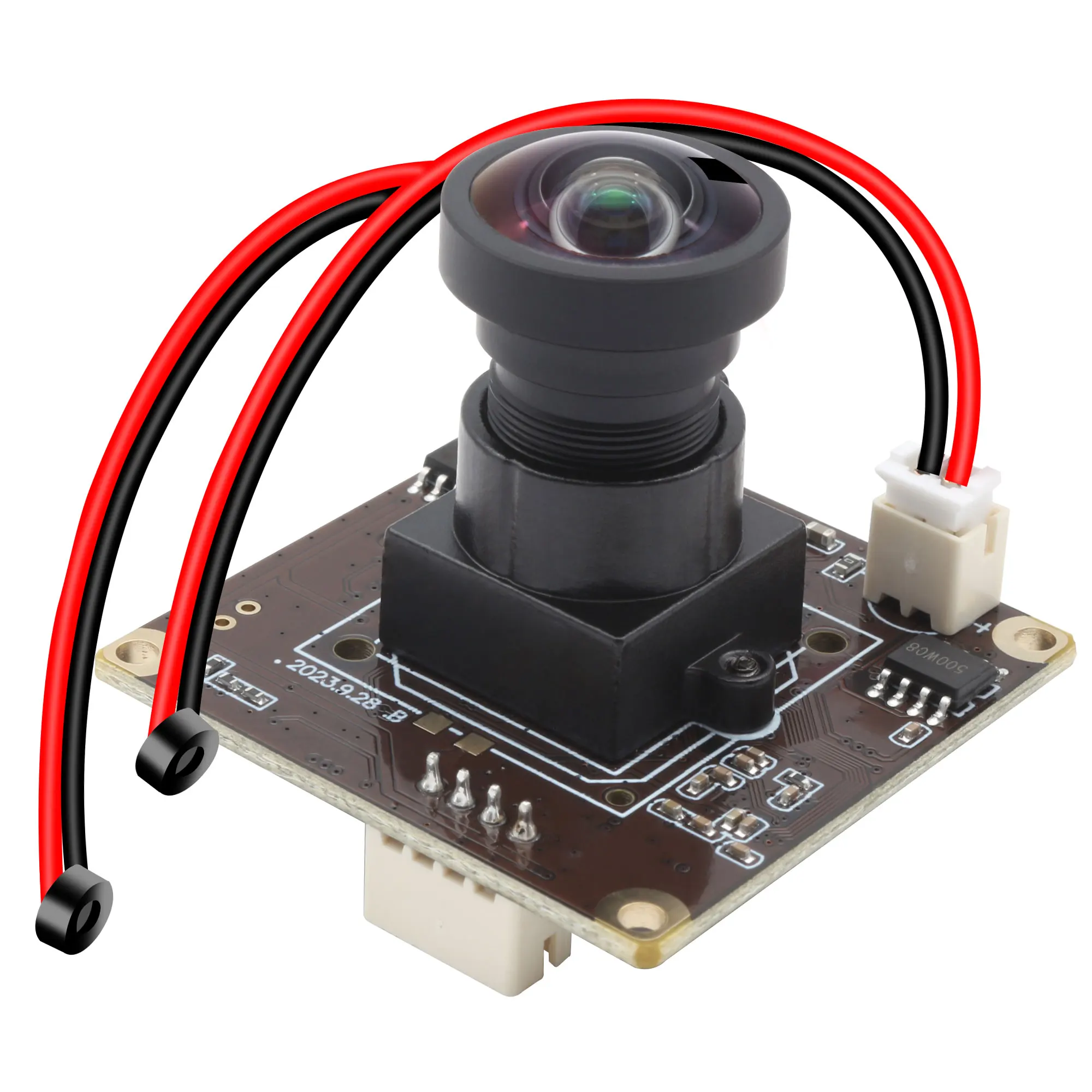 ELP MJPEG 30fps 2592X1944 USB Camera Module With 2pcs Microphone 3.3ft ...