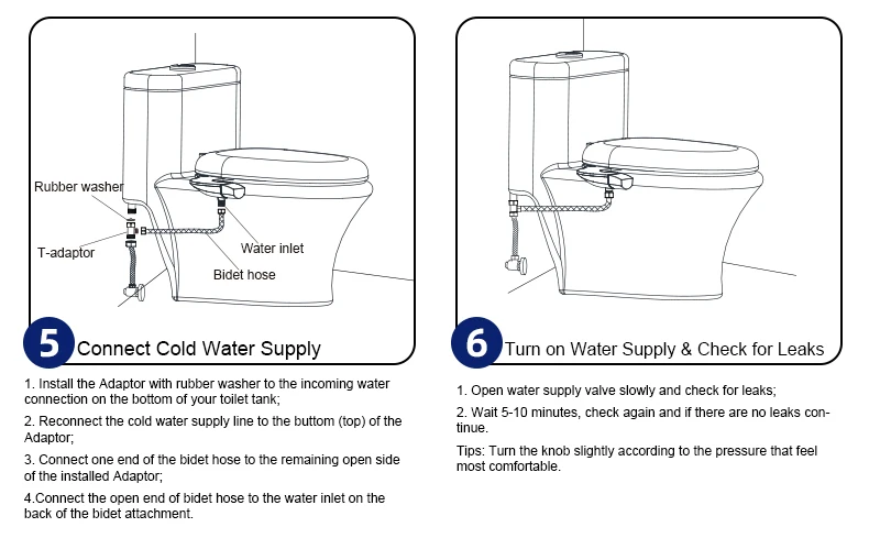 Aquatown Ultra Slim Cold Water Bidet Toilet Attachment Dual Nozzle Self-Cleaning Bide Smart Non Electric Toilet Bidets supplier