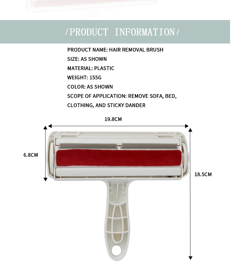 Factory Wholesale Self Cleaning Reusable Cat Fur Remover Dog Pet Hair