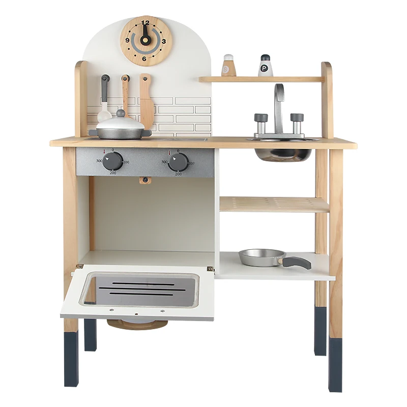 Детские деревянные игрушки, детские ролевые игры, детские деревянные игровые наборы, Кухонные Игрушки для малышей