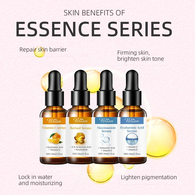 OEM ODM 30ML Bottle Bulk Vitamin C Retinol Niacinamide Hyaluronate Acid Essential Oil Spa Sex Body Serum