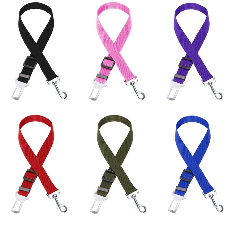 Hot Selling Adjustable Practical Dog Pet Car Safety Leash Seat Belt Harness Restraint Collar Leads Travel Clip