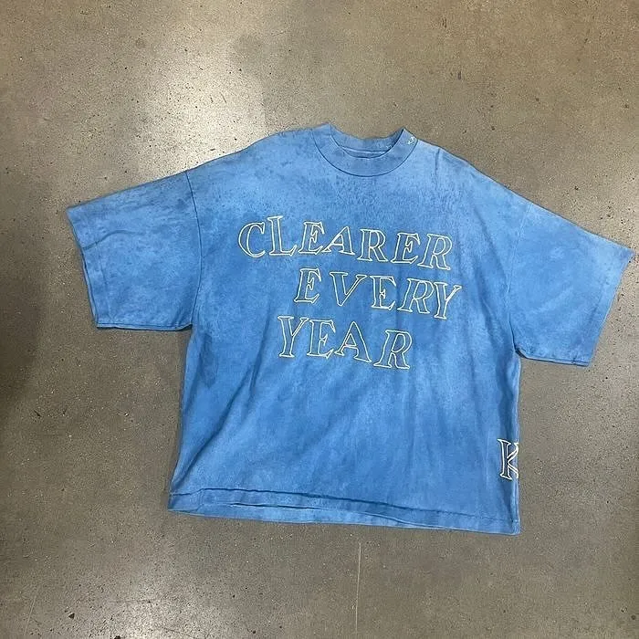 Tshirt Custom Over Sized Heavy Cotton 230Gsm Screen Print Distressed Embroidery Stone Sun Faded T-shirt Acid Wash T Shirts Men gallery 3