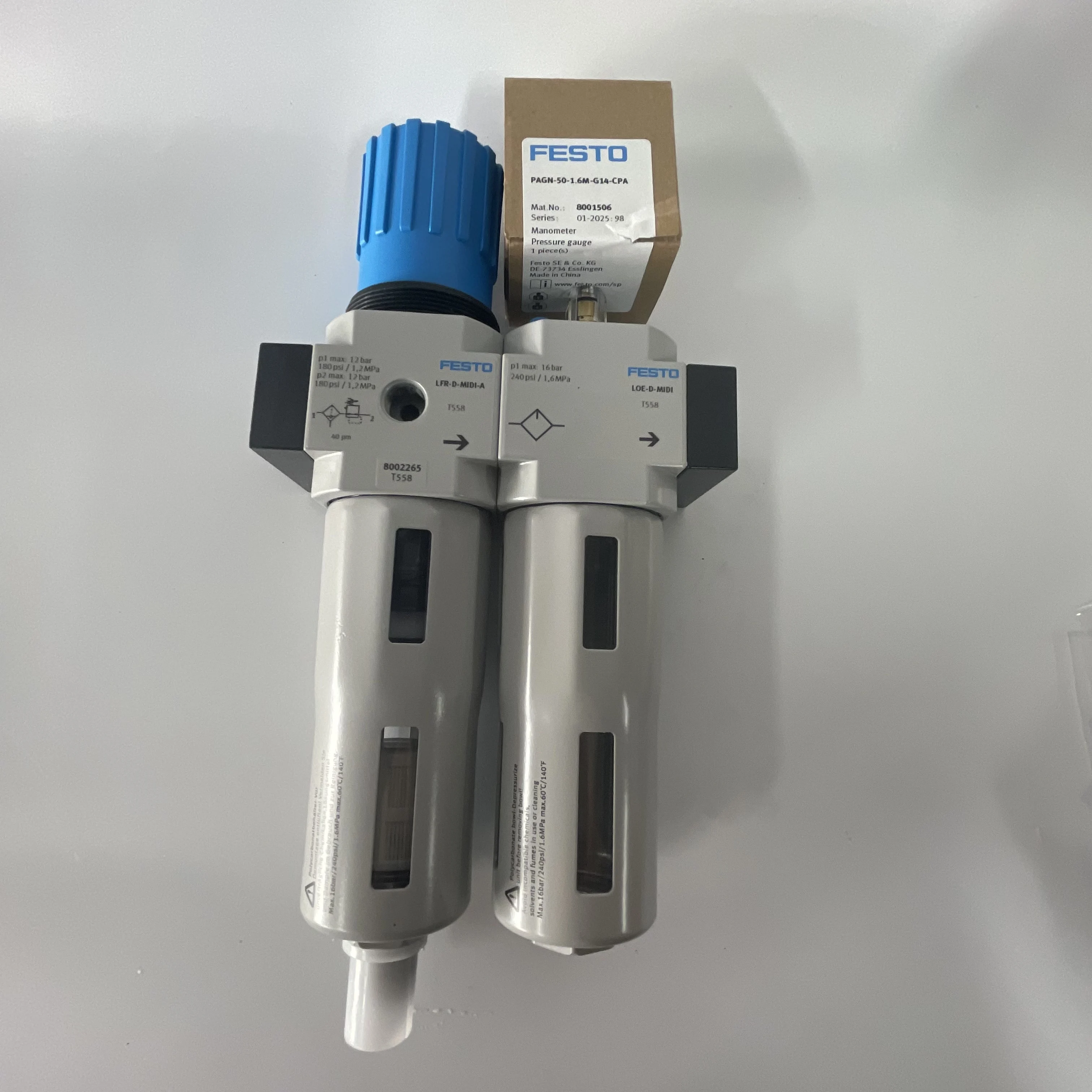 FESTO Pneumatic Filter Regulator PAGN-50-1.6M-G14-CPA FESTO Pneumatic Filter Regulator PAGN-50-1.6M-G14-CPA
