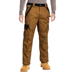 Cargo Work Pants  Constructions Trousers Reinforced Knees Multi Pocket Pants for Men