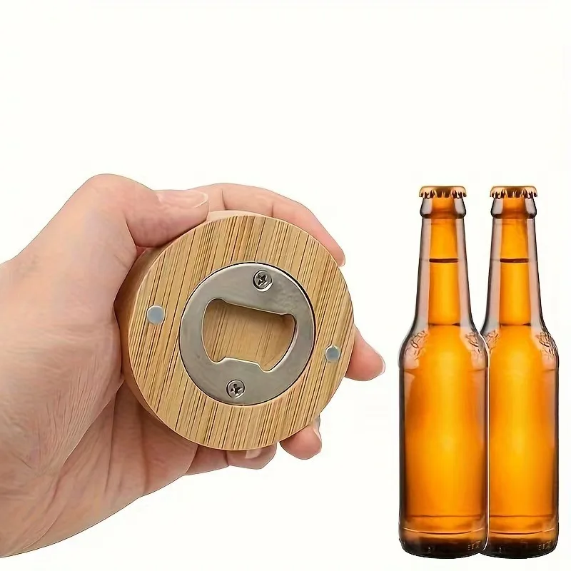 DIY Bamboo Wood Magnet Bottle Opener-Versatile Everyday Furniture Portable Simple Design preview 2