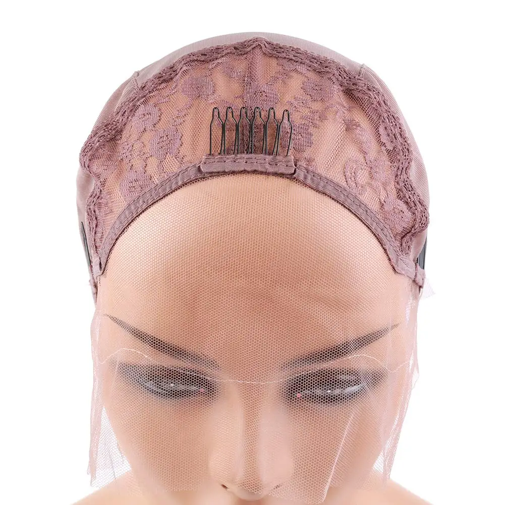 Регулируемые эластичные ремни 360 кружевная передняя крышка парика для изготовления