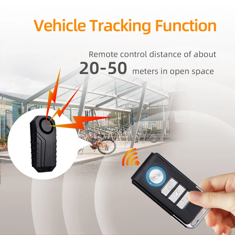 IP65 Wireless Vibration Sensor Alarm System for Bikes