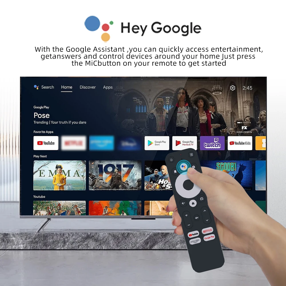 Google Certified Android 12 OS Smart TV Box - 4K Streaming