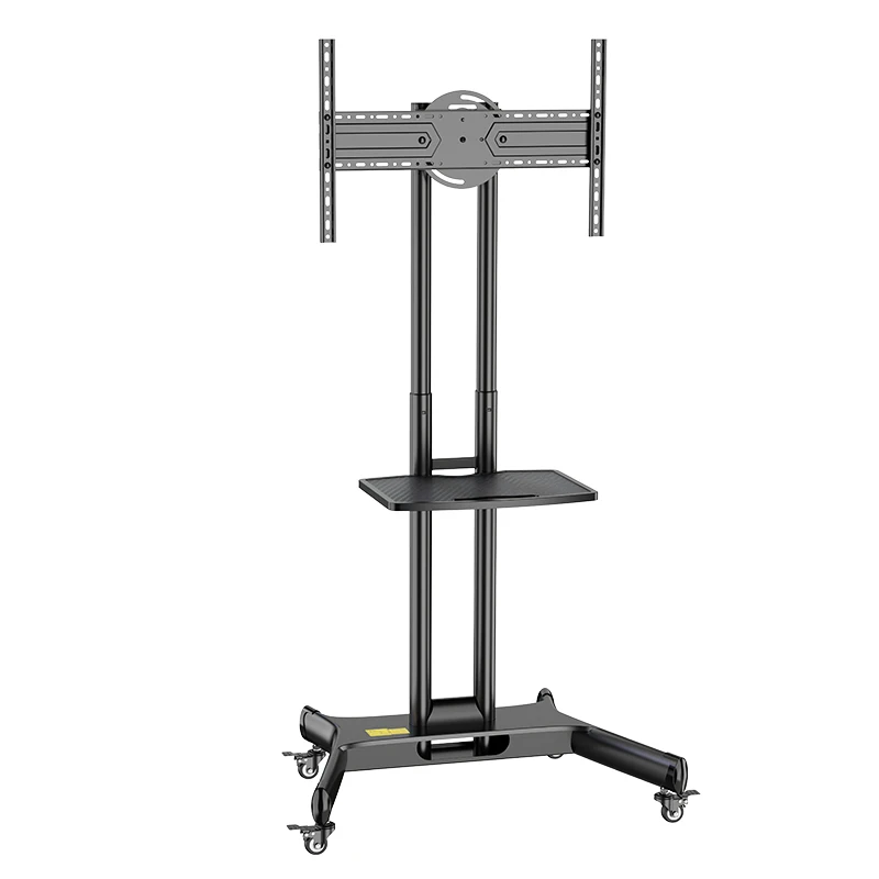 L65X TV Cart Rotate Screen Rolling Cart Tv Stand Rotating Display Stand Turntable 360 Degree Rolling Television Stand