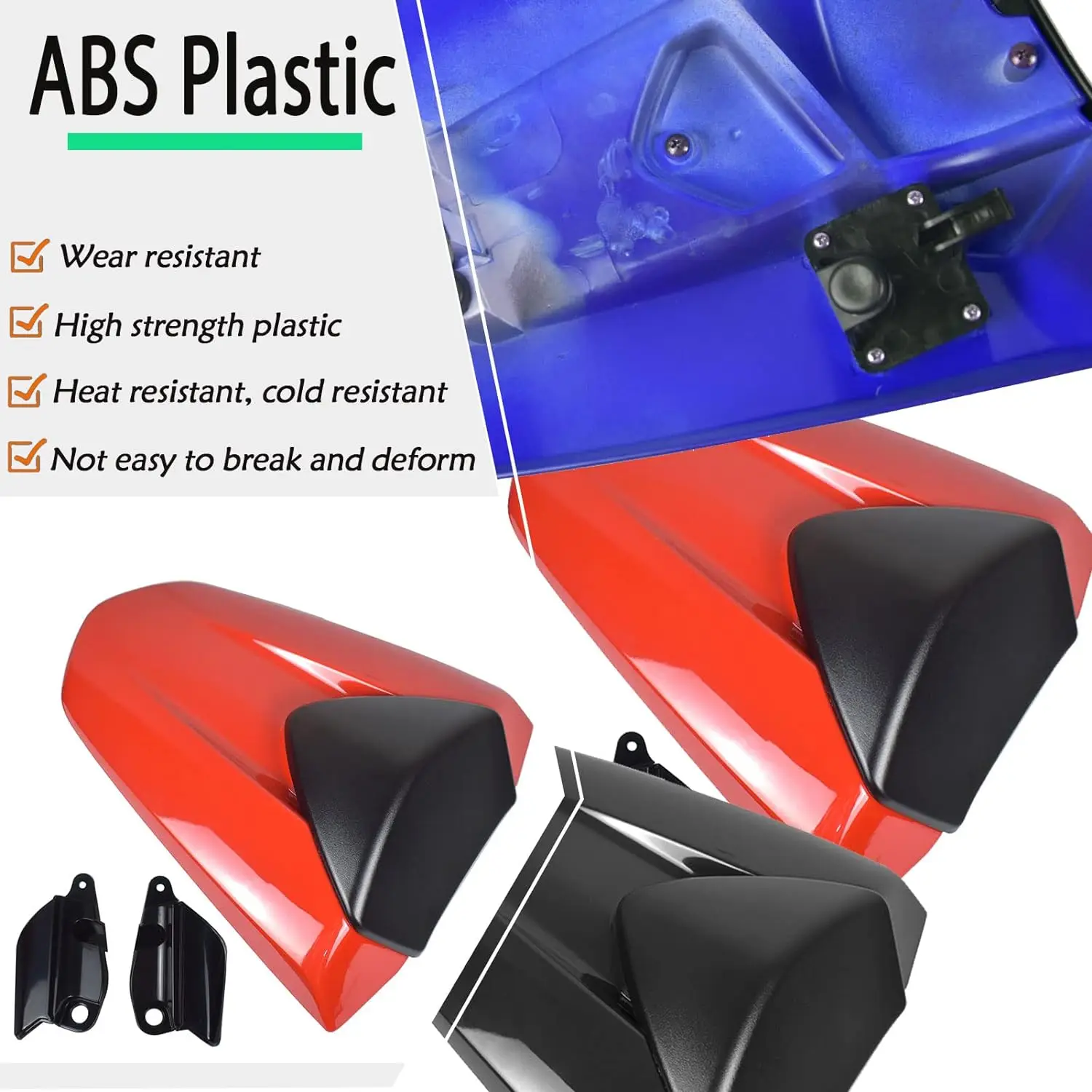 Honda CB500F/CBR500R Rear Seat Cowl Cover - Red ABS Plastic Fairing