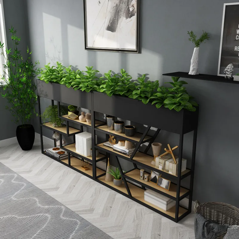 Loft Decorative Plant Stand Storage Racks Restaurant Bar Seat Partitions Metal Office Partitions