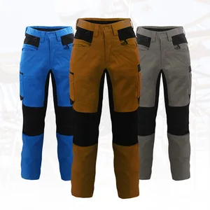 Men Carperner 100% Cotton Working Pants Men Workwear Multi Pockets Electrician Work Trousers