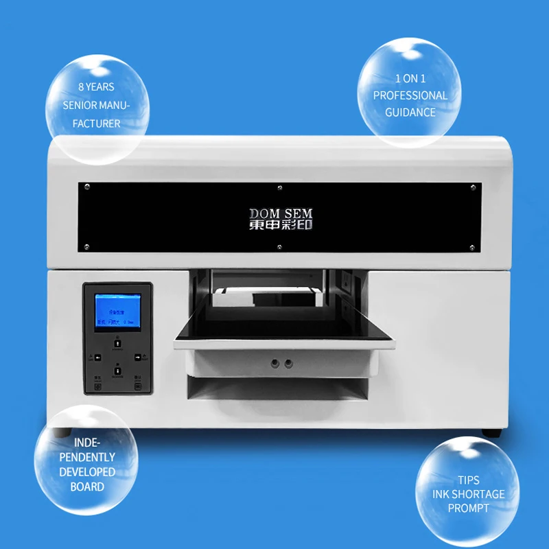 DOM SEM Cheapest Printers A4 Printers Inkjet UV Printer for Pen Sticker Label Id Card Printing Machine