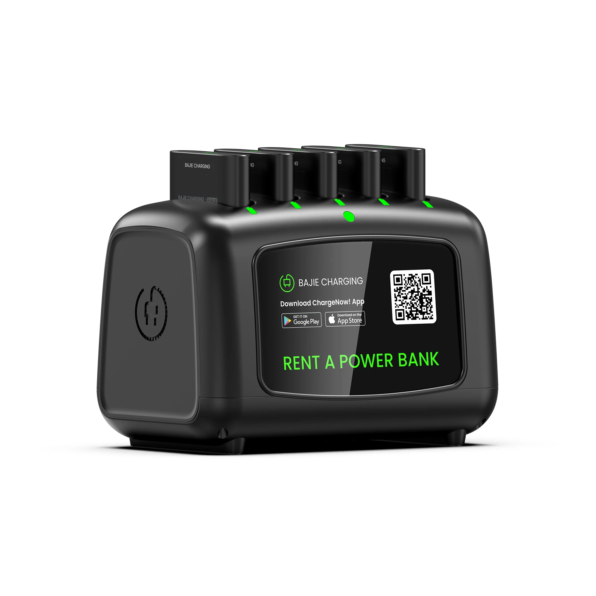 Bajie Multiple Colour QR Scan Rental Power Bank 5 Slots Charging with Li Polymer Battery Sharing Power Station