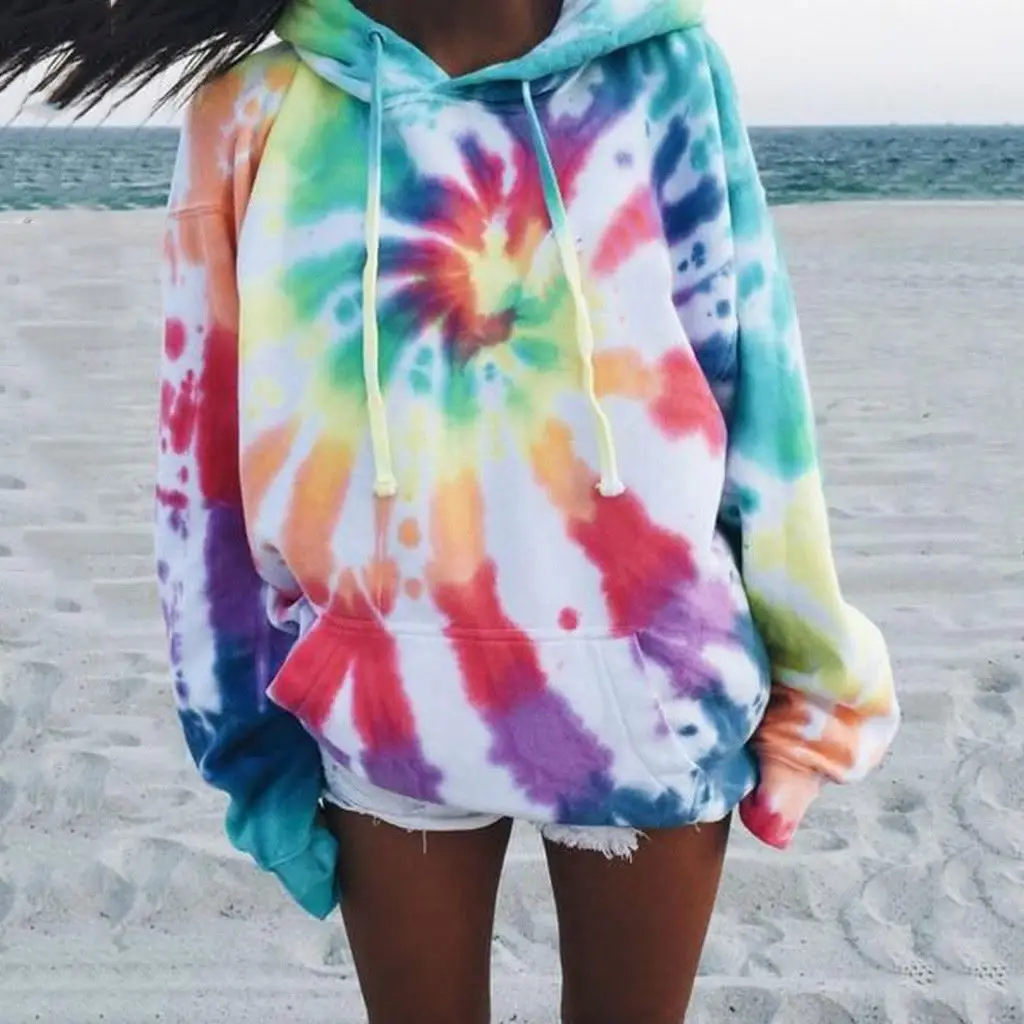 rose tie dye moletom com capuz