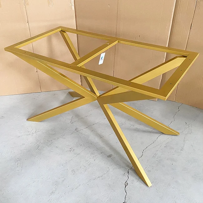Factory Price Stainless Table with Square Legs Furniture Table Legs Furniture Base Gold Stainless Steel Metal Dining Iron Modern
