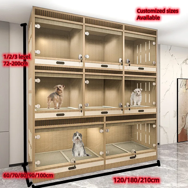 New Design Wood Indoor Luxury Dog Run Kennels Made in China Factory Pet  Cages for Dog Puppies