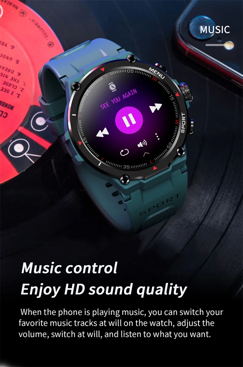 1.32Inch IPS Full Round Smartwatch BT Call Wearable Device Sports Bracelet Breathing Exercise Multi-watch Faces HM09 Smart Watch(9).jpg