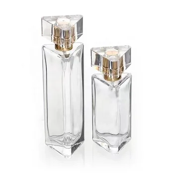 Unique Shape Latest Design 30ml 50ml Empty Triangle Glass Bottles Cologne Perfume Oil Bottle With Atomizer