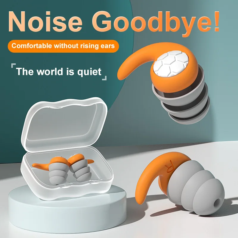 CE Certified Silicone Earplugs with Custom Logo Safety Noise Reduction Accessories for Sleep Swim Soundproof Hearing Protection
