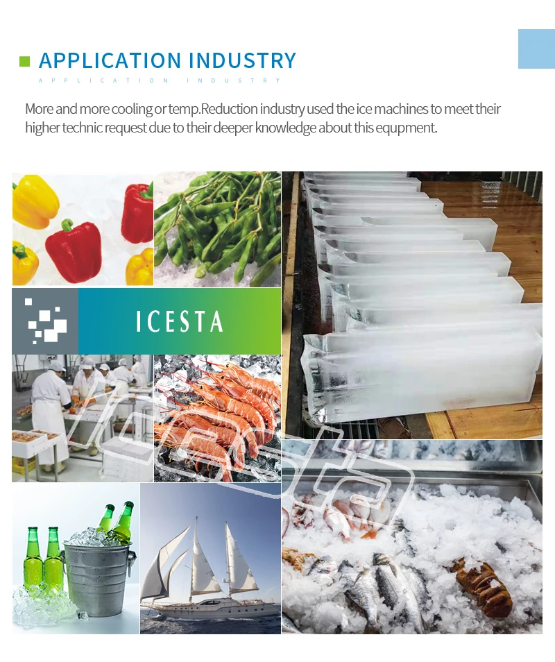 Icesta Water Cooled 3 Ton Industrial Commercial Block Ice Making