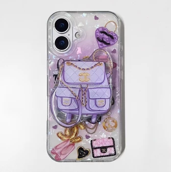 Wholesale Luxury Mobile Phone Case for iPhone 17 16 15 Pro Max Shockproof Cover 14 13 Pro Case Suction Stand Bag  Magnetic