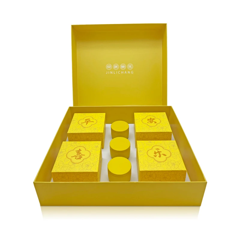 Custom Design Recyclable Paper Gift Box Hard Rigid Lid Base Gift Box with UV Printing for Sweet Candies Cookies & Food Packaging