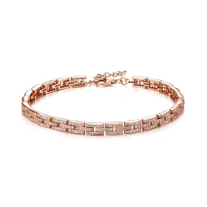 Gold Plated Sterling Silver 925 Bracelet Jewelry Adjustable Woman Zircon Bracelets