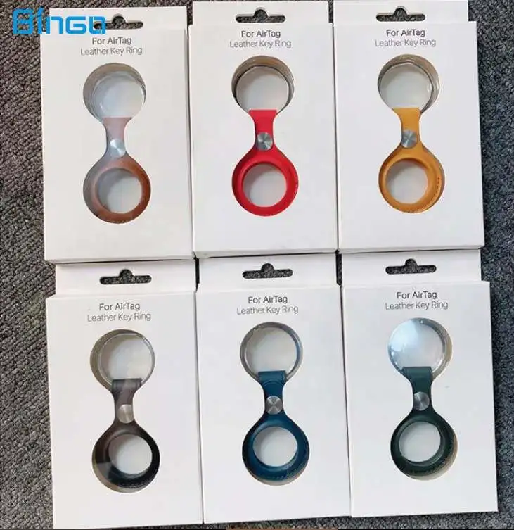 Бирки на заказ для Apple Airtag, кожаный чехол, чехол с GPS-трекером, защитный чехол-брелок из ПУ кожи с защитой от потери для собак, кошек, домашних животных
