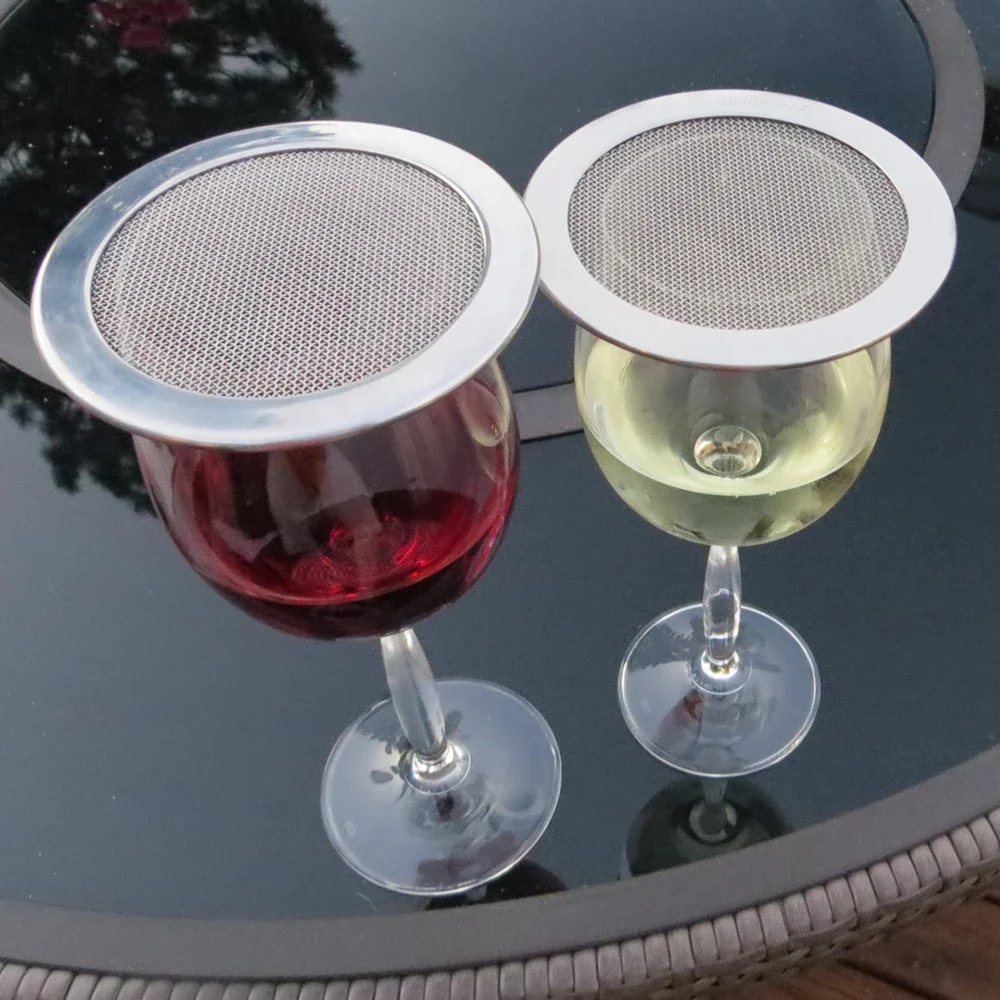 Stainless Steel Drink Covers Wine Glass Cover Mesh Ventilated Discs Keeps  Debris Out Cup Covers Wine Glass Lid for Beverage Cover Outdoors