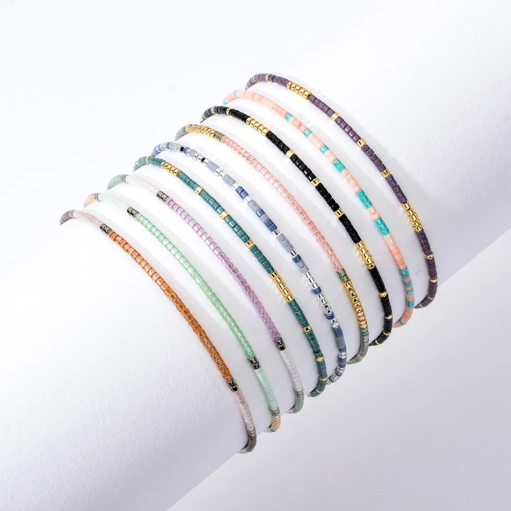 Japanese Cheap Cute Design Small Size Seed Beads Miyuki Handmade Macrame Adjustable Boho Bracelet Women