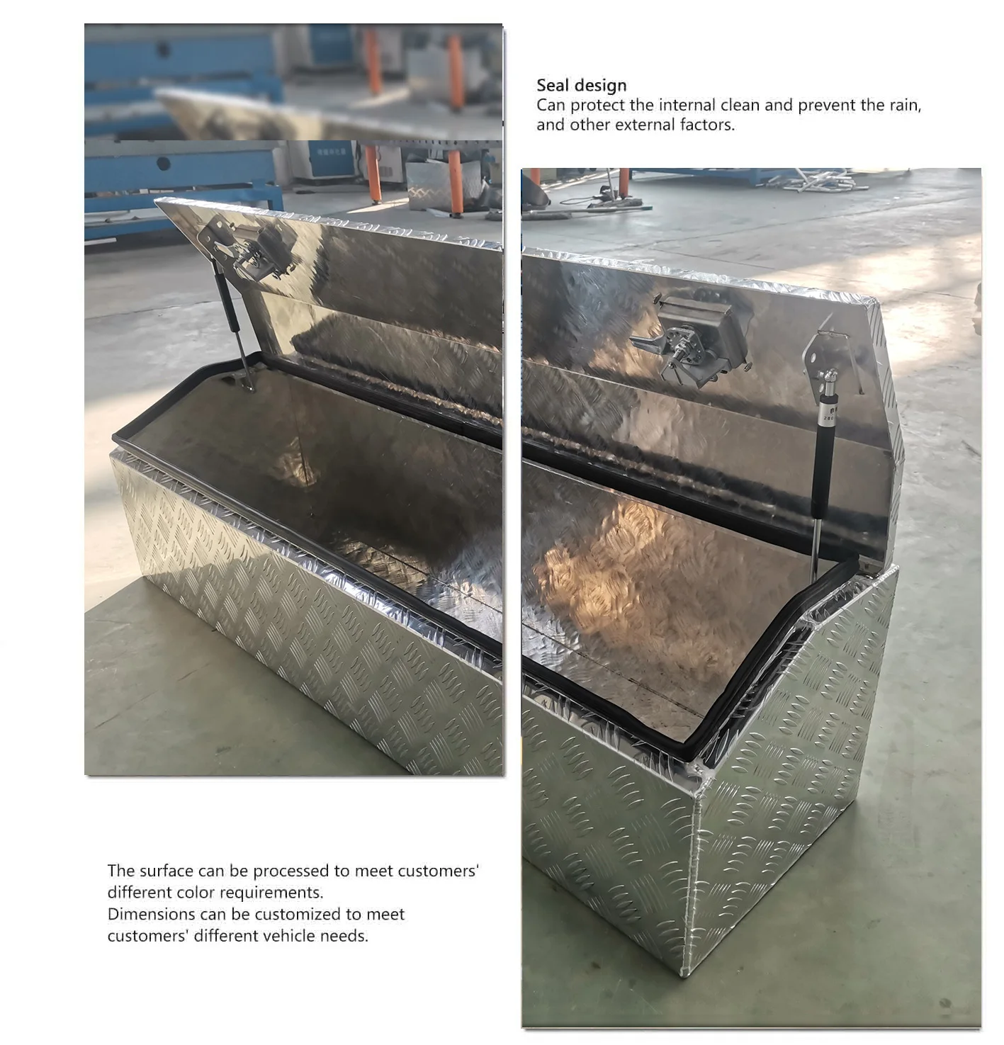 Aluminum Camper Tool Box W/ Lock Pickup Truck Bed Atv Trailer Storage