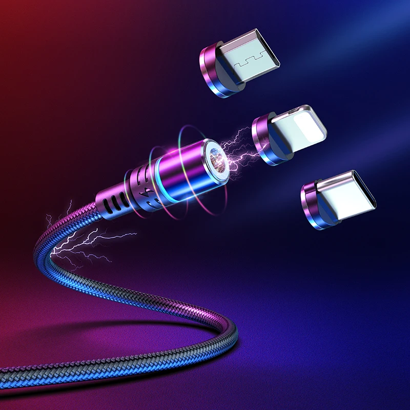 Оптовая продажа напрямую от производителя Магнитная Зарядка через USB кабель для зарядного устройства oem изготовленный на заказ логотип 3 в 1 данных Магнитный кабель